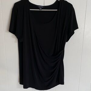 George Women's Elegant Black Short Sleeve Top